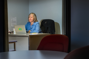 Kay Mathiesen says that privacy is no longer a simple question of one individual "spying" and collecting personal information on another. (Photo: Bob Demers/UANews) Kay Mathiesen says that privacy is no longer a simple question of one individual "spying" and collecting personal information on another. (Photo: Bob Demers/UANews)